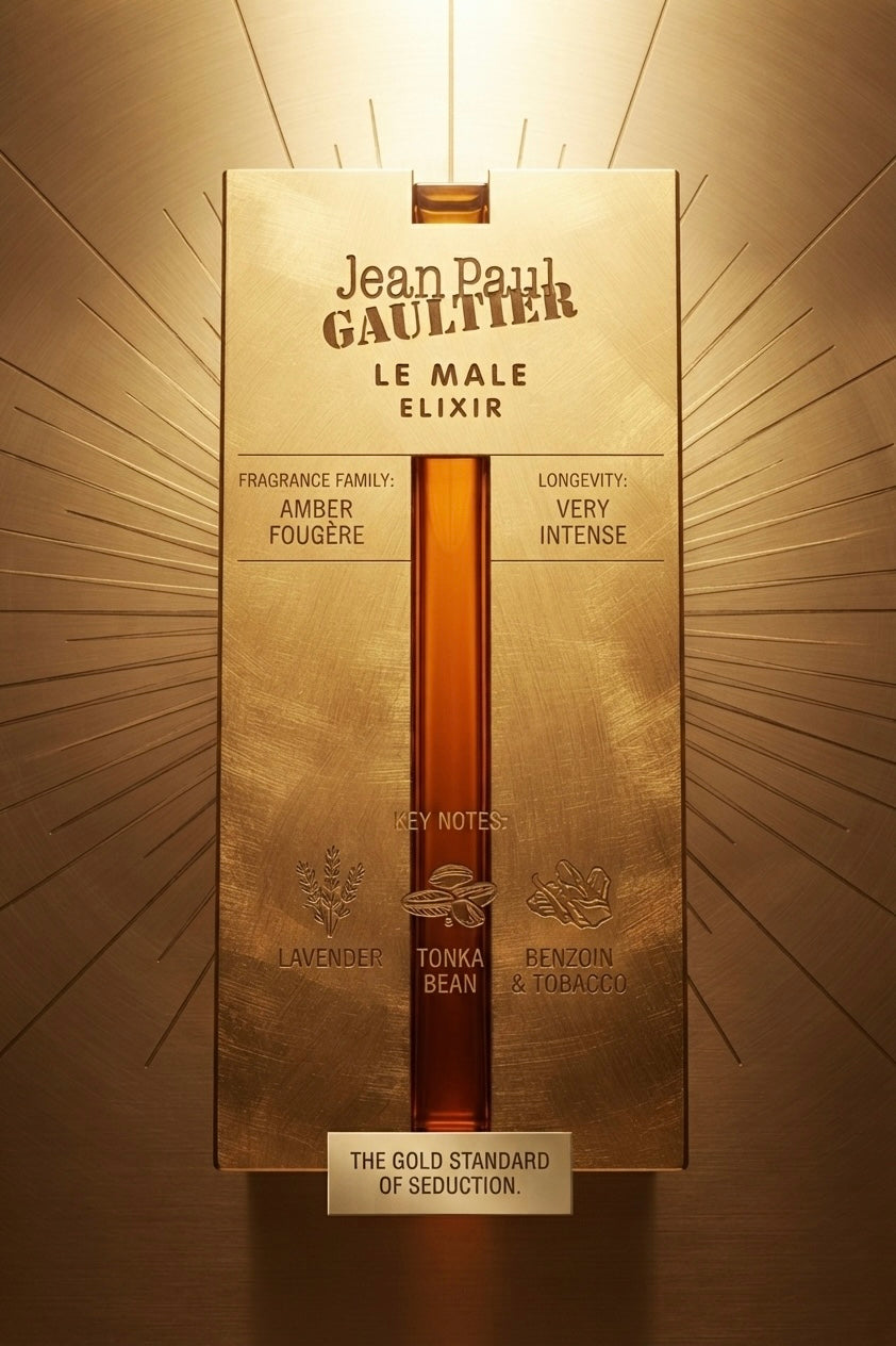 Le Mâle Elixir Parfum by Jean Paul Gaultier (4.2 fl. oz. / 125 ml Size)