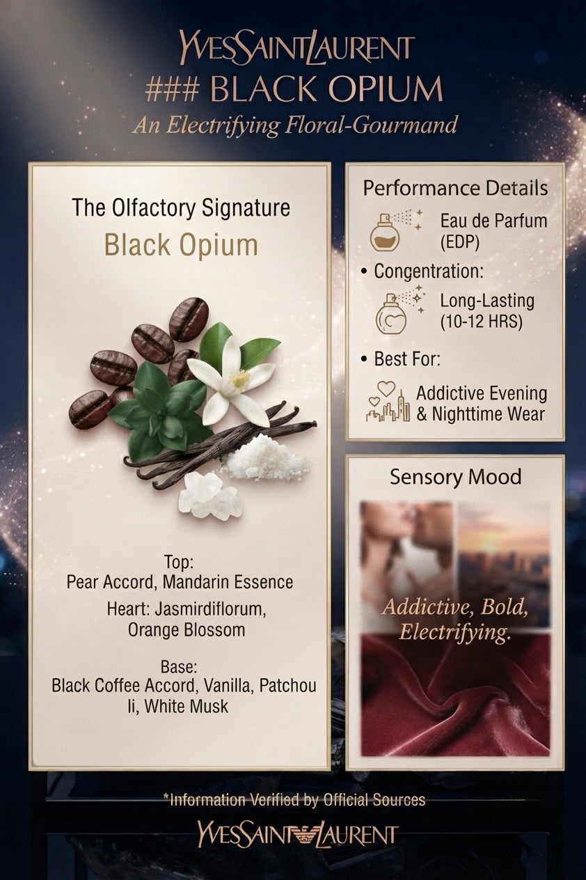 Black Opium by Yves Saint Laurent 90 ML (3.4 oz)