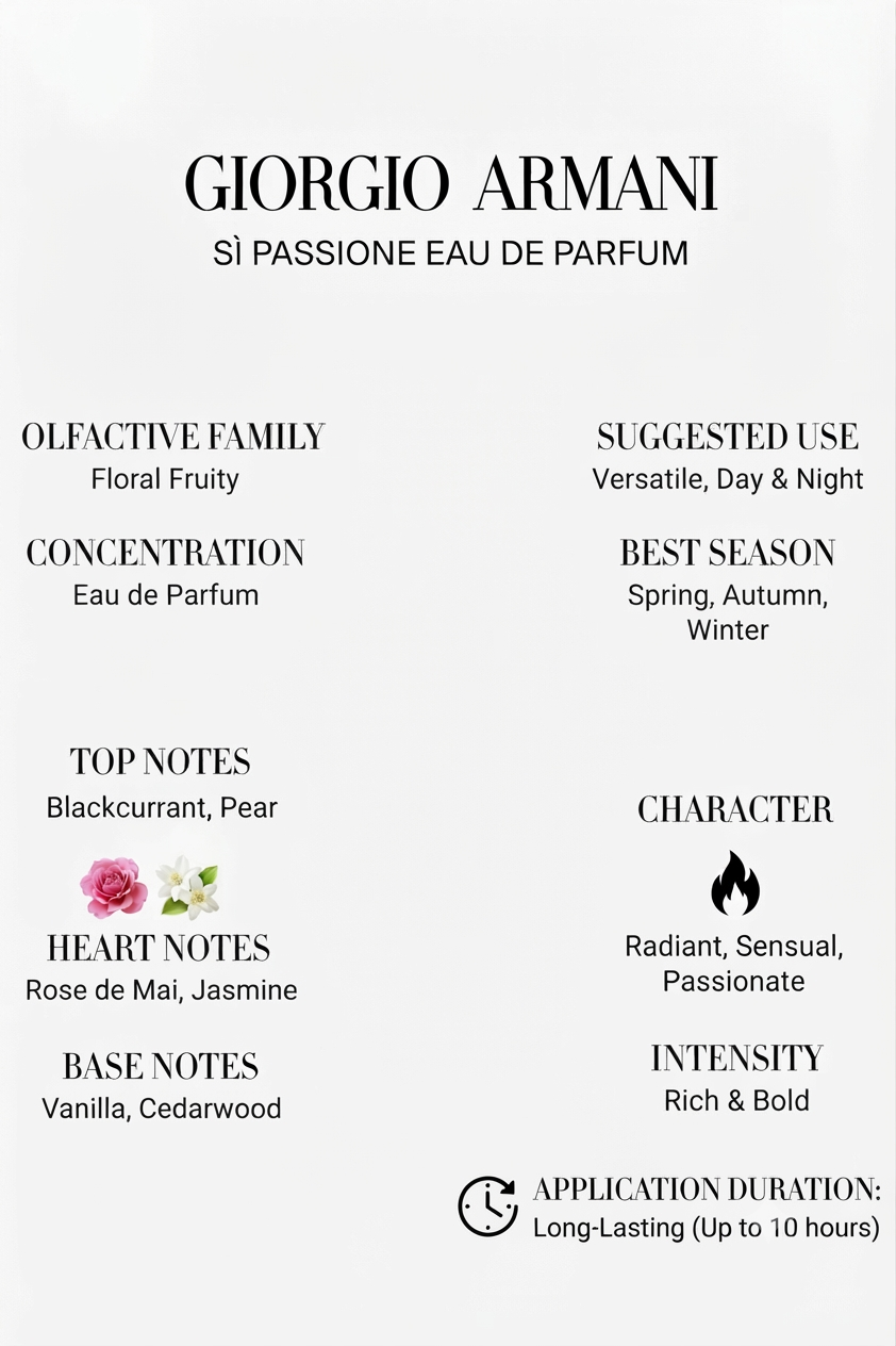 ARMANI l SI PASSIONE Eau de Parfum 50 ML (1.7 oz)