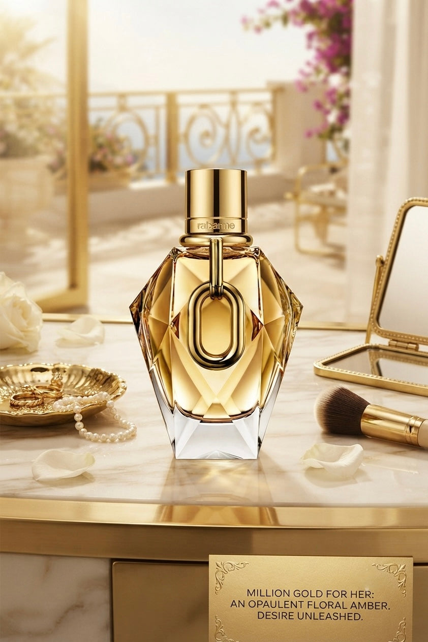 Million Gold for Her Eau de Parfum by Rabanne 3.0 oz. (90 ML)