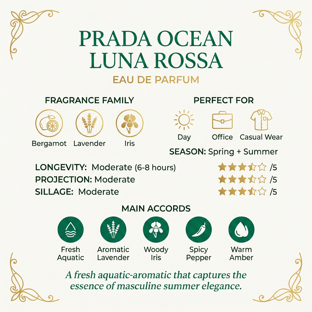 Prada l Luna Rossa Ocean Le Parfum 100 ML (3.4 oz)